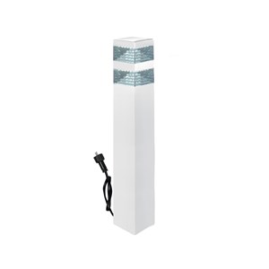 Borne extérieure pyramide piscine 40cm blanc