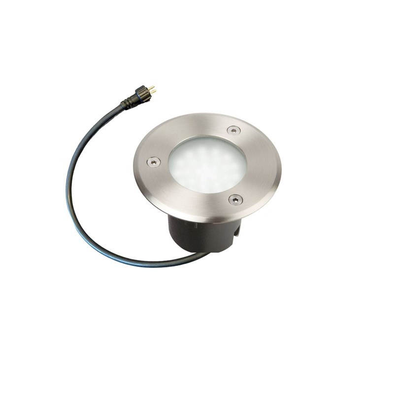 Spot encastrable leds integrées abords piscine blanc froid diamètre 10cm