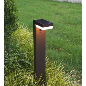 Borne extérieure solaire venus avec détecteur de mouvements noir