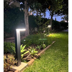 Borne extérieure solaire venus avec détecteur de mouvements noir