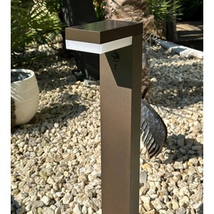 Borne extérieure solaire venus avec détecteur de mouvements marron