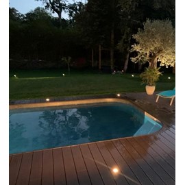 Spot encastrable pour abords de piscine à ampoule interchangeable diamètre 10 cm