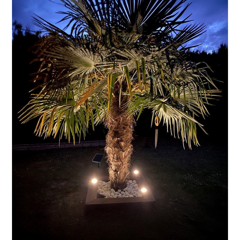 Kit de 3 spots led encastrés solaires inox