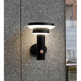 Applique extérieure solaire genova avec détecteur de mouvements noir