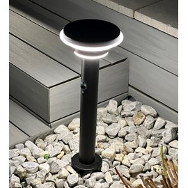 Borne extérieure solaire genova avec détecteur de mouvements noir