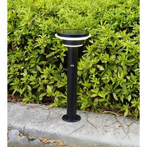 Borne extérieure solaire genova avec détecteur de mouvements noir