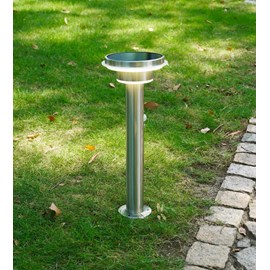 Borne extérieure solaire genova avec détecteur de mouvements inox