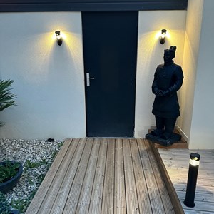 Borne led solaire orion avec détecteur de mouvement