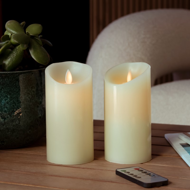 Lot de 2 bougies à led