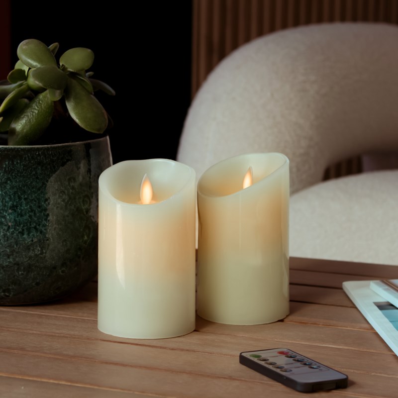 Lot de 2 bougies à led