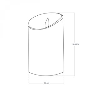 Lot de 2 bougies à led