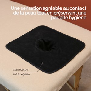 Serviette de tête pour table de massage