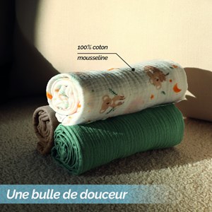 Lot de 3 langes - 30 x 30 cm