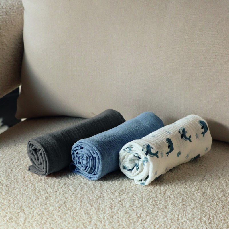 Lot de 3 langes - 65 x 65 cm