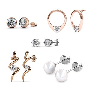 Calendrier de l'avent 13 bijoux et 11 perles - or rosé et argenté