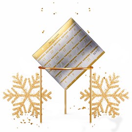 Calendrier de l'avent 24 bijoux surprises - doré et cristal