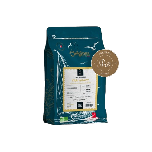 Café bio à la voile - tabi honey - grains 250g