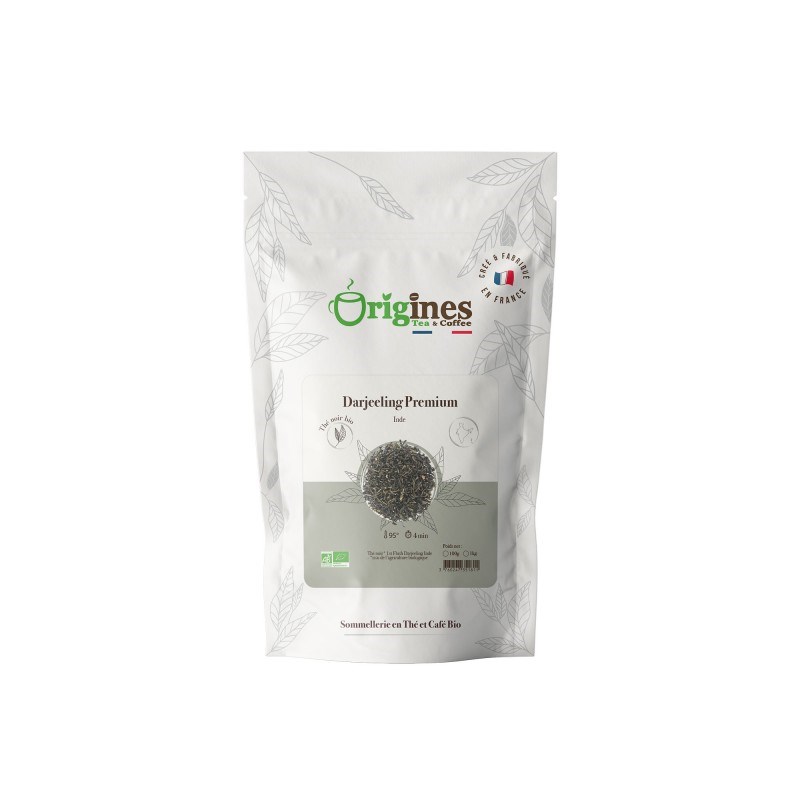 Darjeeling premium - thé noir 1st flush bio d'inde - sachet 100g