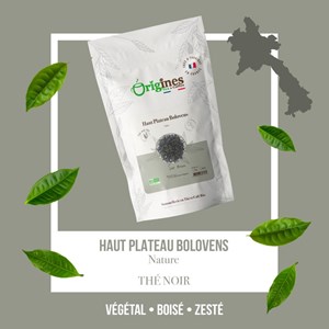 Haut plateau bolovens - thé noir bio du laos - sachet 80g