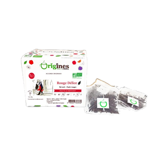 Thé noir bio rouge délice - chine - infusettes 15x2g