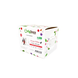 Thé noir bio rouge délice - chine - infusettes 15x2g
