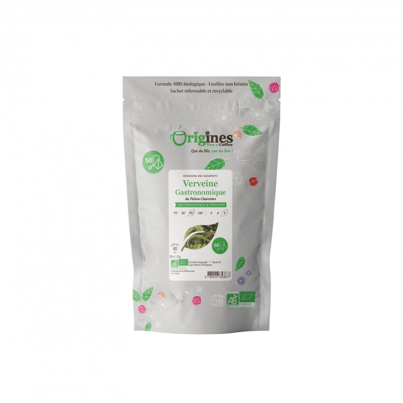 Verveine gastronomique - infusion bio plante naturelle - infusettes 50x1,2g