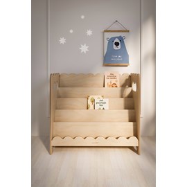 Bibliothèque montessori bubble maxi - bois-naturel