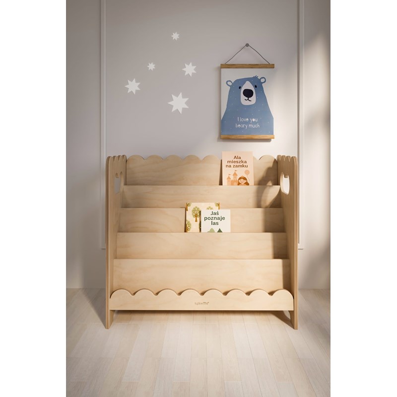 Bibliothèque montessori bubble maxi - bois-naturel