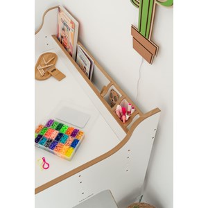 Bureau et chaise réglables pour enfant - blanc