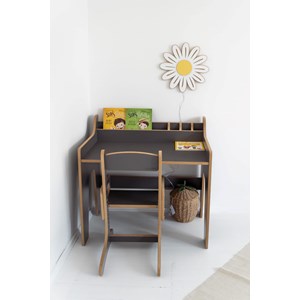 Bureau et chaise réglables pour enfant - gris foncé