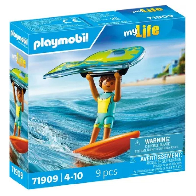 Wingsurfer : homme, planche & aile