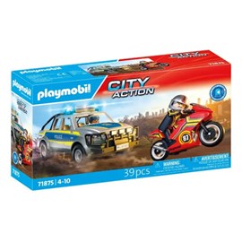 Pick up de police, moto & 2 personnages