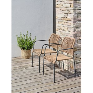 Ensemble repas de jardin 2 places en acier