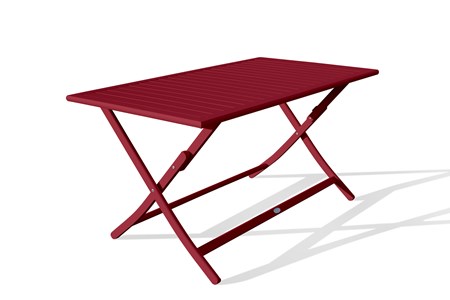 Table de jardin pliante en aluminium