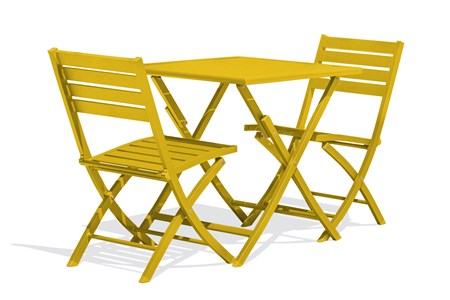 Ensemble repas de jardin 2 places en aluminium