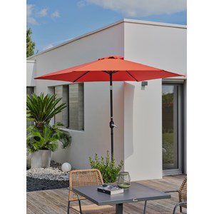 Parasol à manivelle en aluminium  et toile