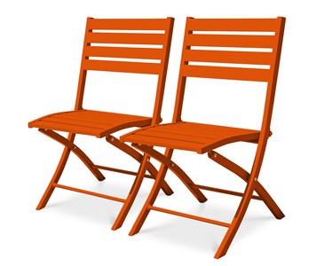 Lot de 2 chaises de jardin en aluminium