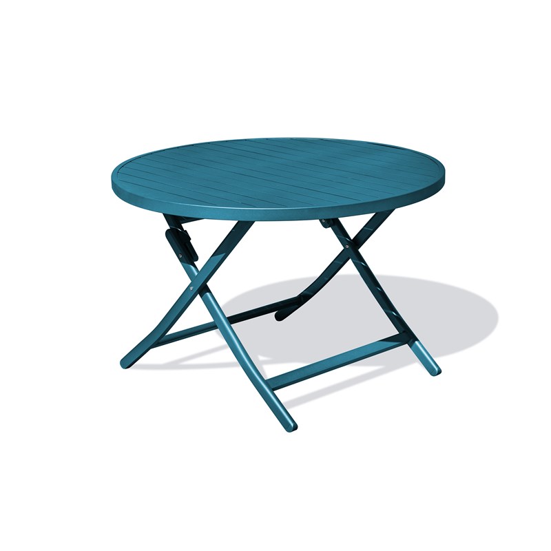 Dcb Garden - Table de jardin ronde pliante en aluminium