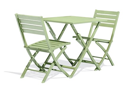 Ensemble repas de jardin 2 places en aluminiu