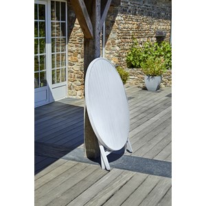Table de jardin ronde pliante en aluminium