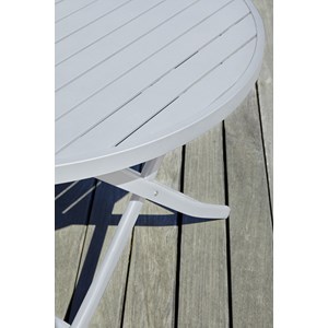 Table de jardin ronde pliante en aluminium