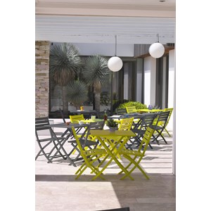 Ensemble repas de jardin 2 places en aluminium