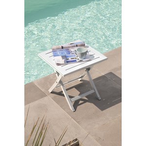 Table basse de jardin pliante en aluminium
