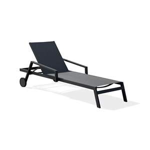 Bain de soleil en aluminium et toile plastifiée