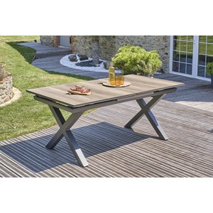 Ensemble repas de jardin 6 places en aluminium