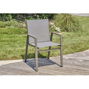 Ensemble repas de jardin 6 places en aluminium