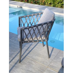 Ensemble repas de jardin 6 places en aluminium