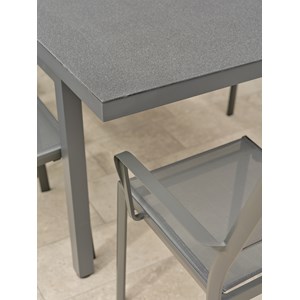 Ensemble repas de jardin 6 places en aluminium