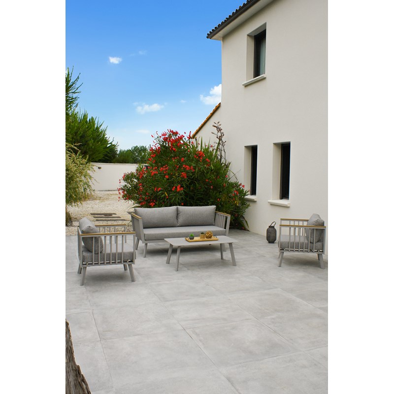 Salon de jardin 5 places en aluminium