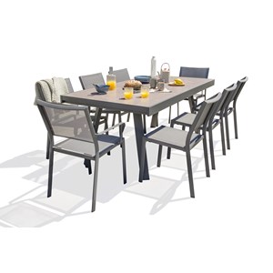 Ensemble table, chaises et fauteuils de jardin stockholm